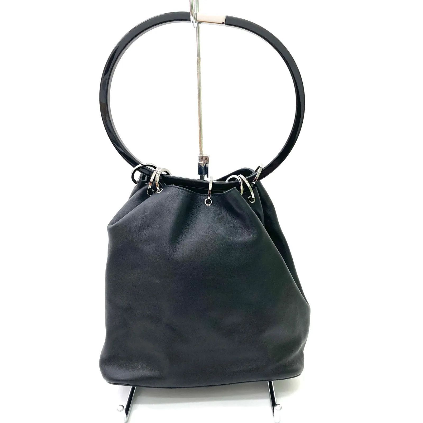 GUCCI 黒 レザー ハンドバッグ 保存袋付き 【公式通販】