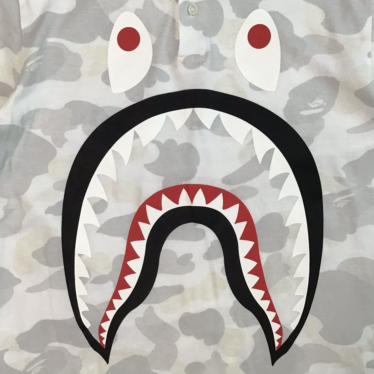 ★蓄光★ City camo シャーク ポロシャツ Mサイズ a bathing ape BAPE shark polo shirt エイプ ベイプ  アベイシングエイプ 迷彩