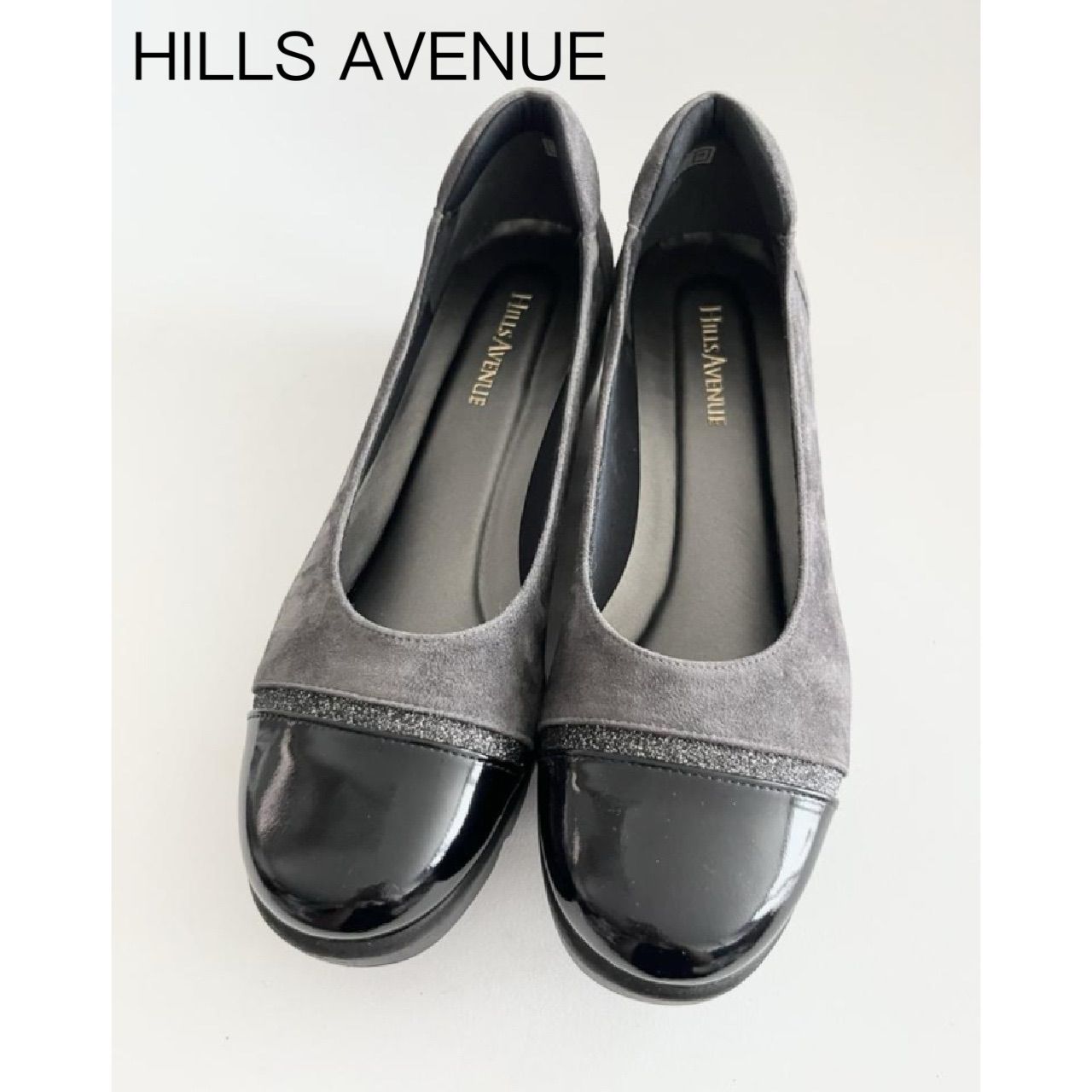 【新品未使用】Hills Avenue サイズ22.5 ビジュースエードパンプス 新品未使用】Hills Avenue サイズ22.5 ビジュースエードパンプス