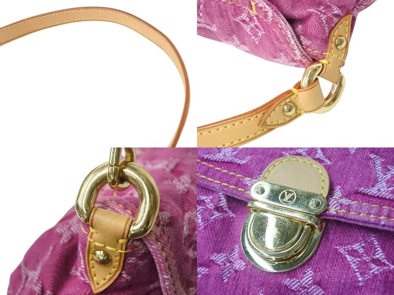 極美品 LOUIS VUITTON ルイヴィトン ミニプリーティ ワンショルダーバッグ M95216 モノグラム デニム ピンク 中古 4b014178 LOUIS VUITTON - 極美品 LOUIS VUITTON ルイヴィトン ミニプリーティ