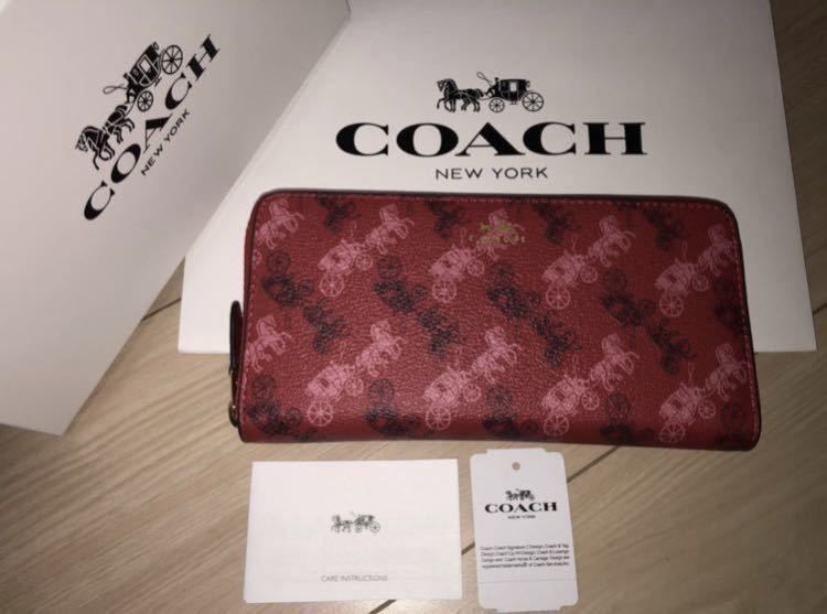 ☆ COACH コーチ 長財布 F87926 ホース&キャリッジプリント スリム