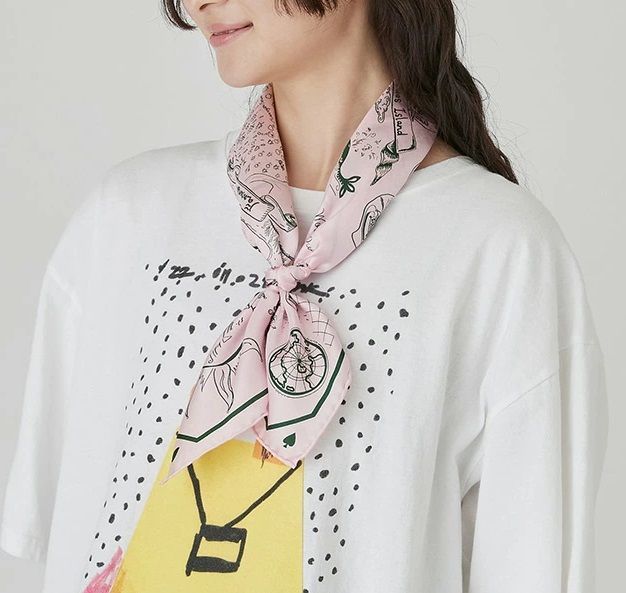 manipuri マニプリ シルクスカーフ65 MAGICAL MAP マジカルマップ 0141330004