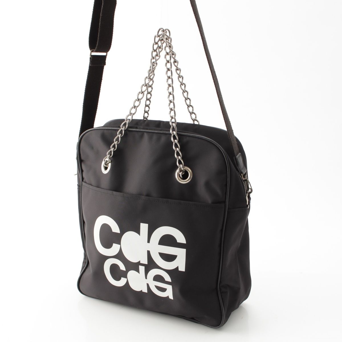 コムデギャルソン CDG ロゴ 2WAY チェーン ショルダーバッグ ブラック 