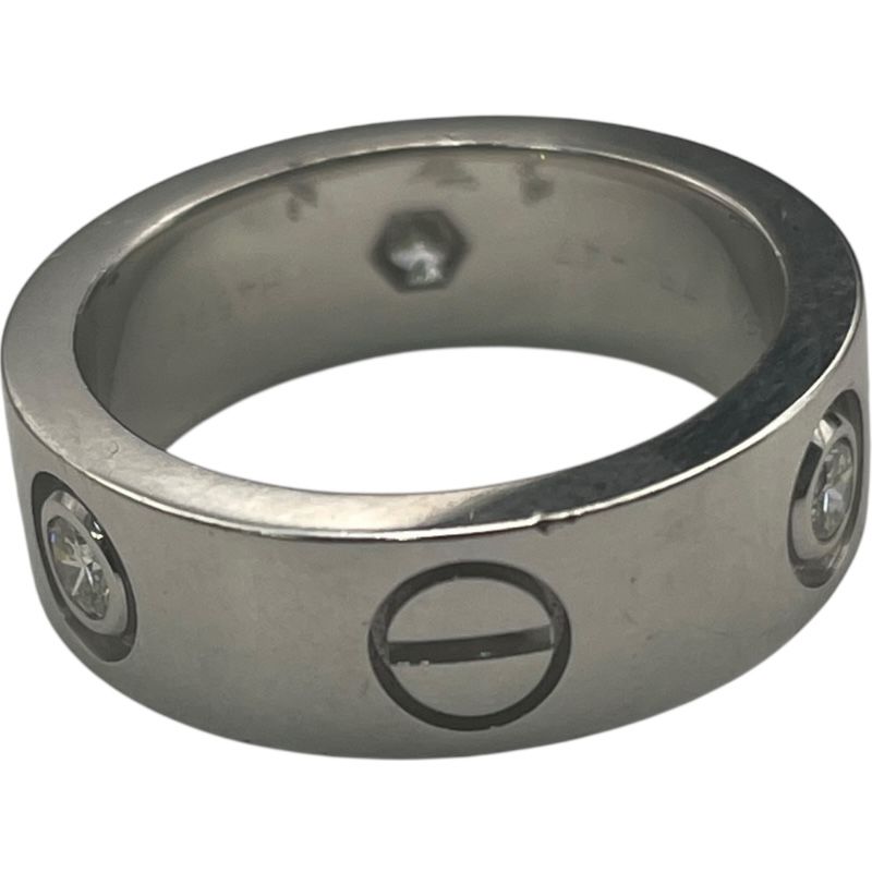 カルティエ Cartier ラブリング ハーフダイヤ(3P) ホワイト