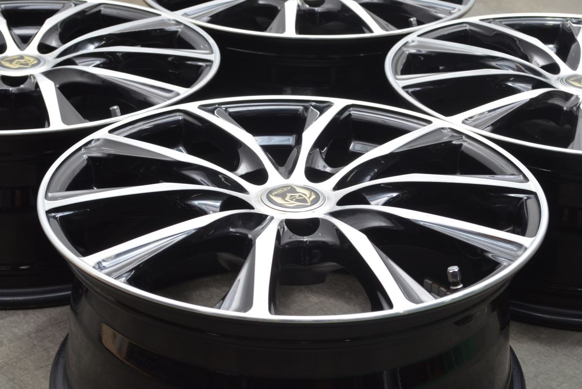 良好品 ライツレー 17in 7J 40 PCD114.3 4本セット ノア ヴォクシー ステップワゴン オデッセイ アクセラ MAZDA6 レガシィアウトバック