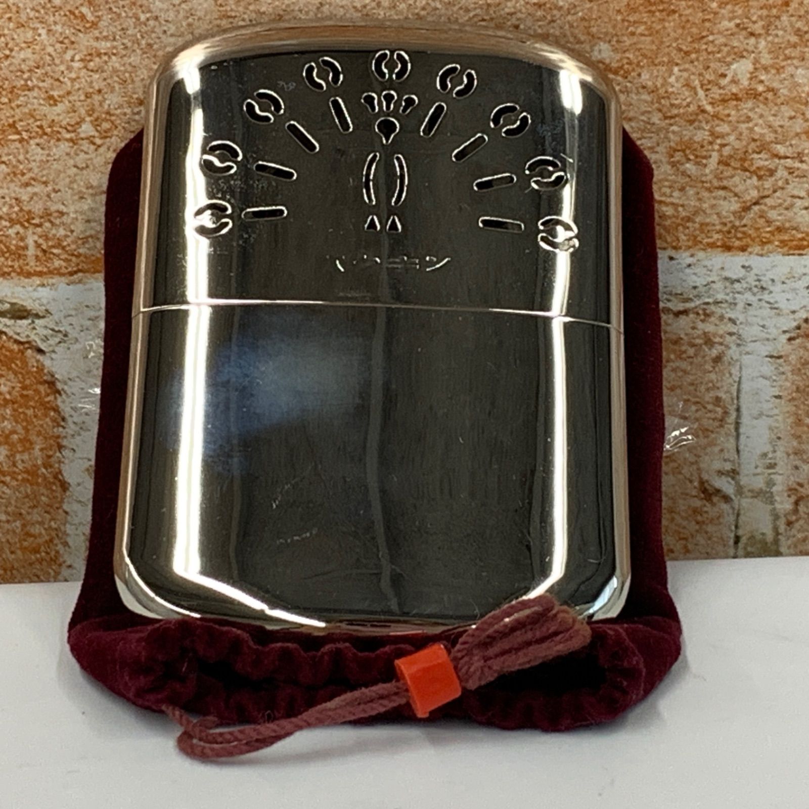 ハクキンカイロ A 点火芯付 元箱/本体/説明書/保存袋 昭和レトロ 現状