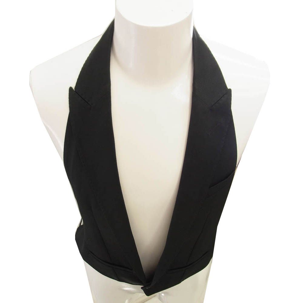 DIOR HOMME ディオールオム 6EH1061821 エディ期 ピークドラペル ジレ ベスト ブラック系