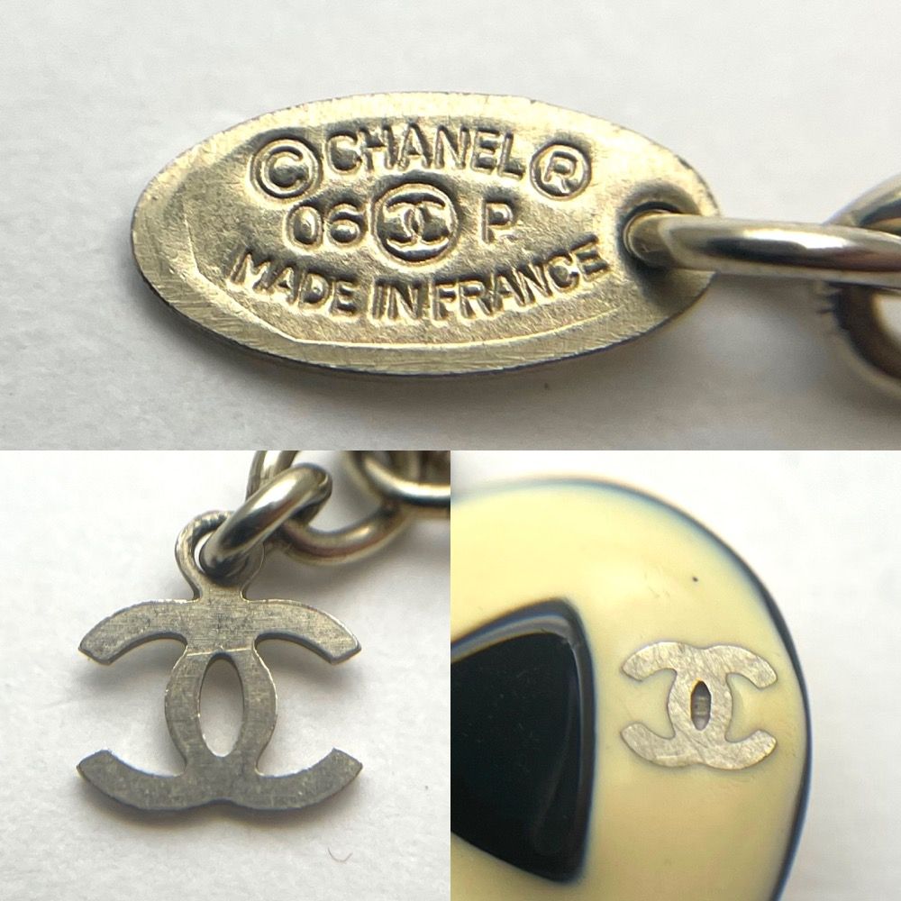 CHANEL シャネル ネックレス ココマーク ココ ハート リボン アクセサリー ゴールド ブラック 黒 2006年 GP    06P レディース 約9.1g【品】