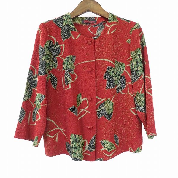 #anc ヒトシタムラ HITOSHI TAMURA ジャケット カーディガン 黒 ベージュ ちりめん フリル 鹿の子 日本製 美品 レディース [945078] anc ヒトシタムラ HITOSHI TAMURA ジャケット カーディガン 黒