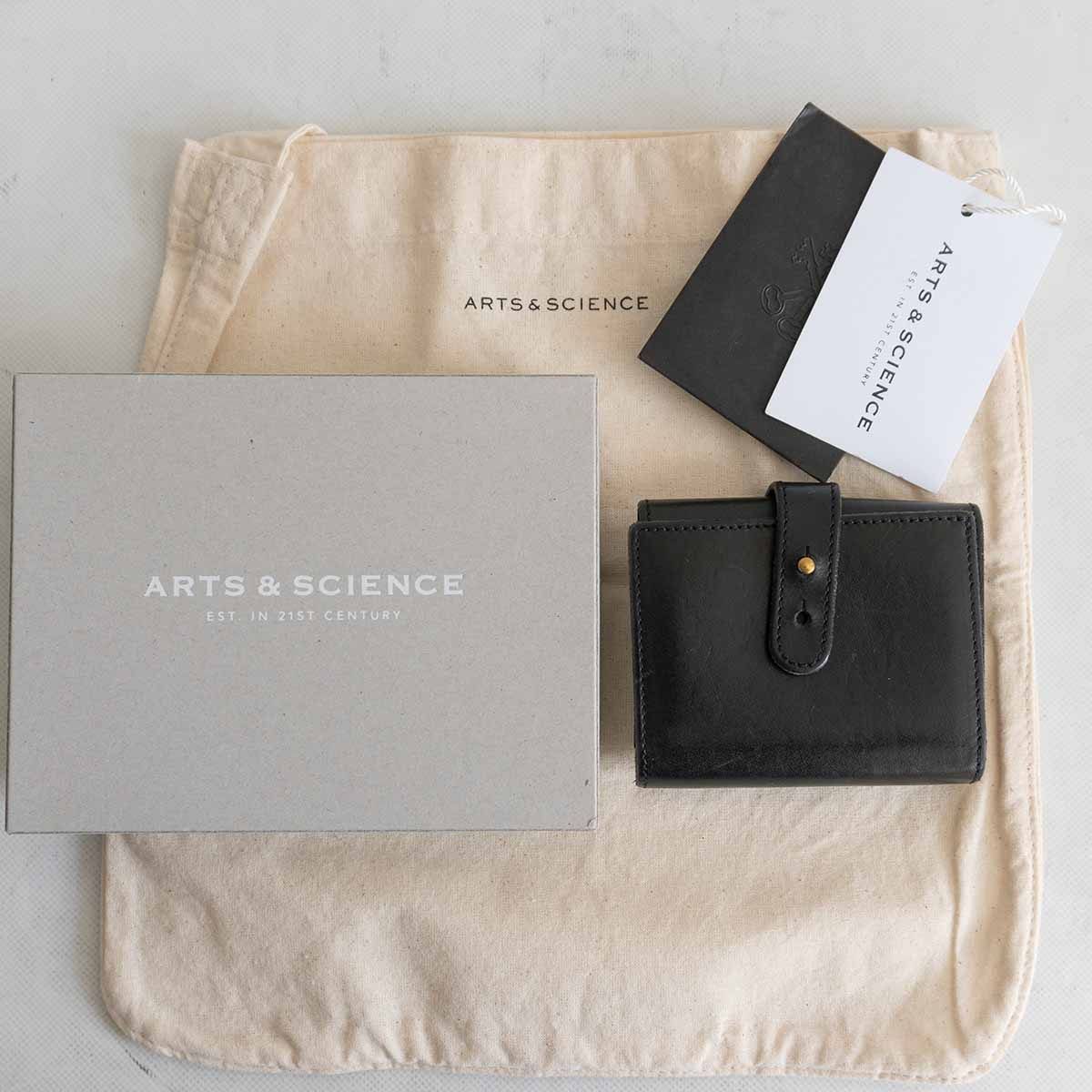 美品】 ARTS&SCIENCE 【Jabara mini wallet】 ブラック ジャバラ 財布 レザー アーツ&サイエンス 2410248 -  メルカリ