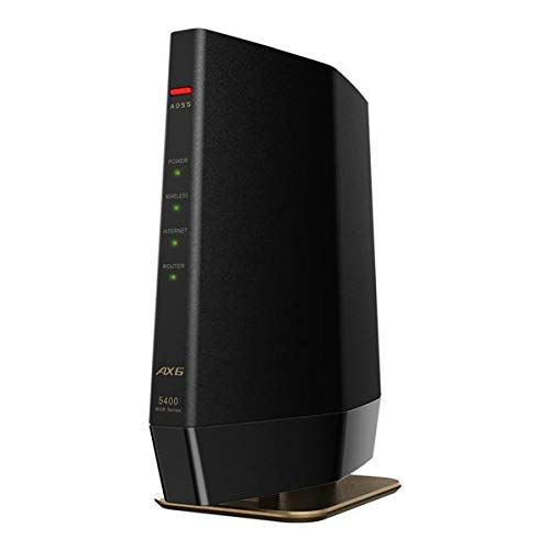 BUFFALO バッファロー 無線LANルーター プレミアムモデル (Wi-Fi 6(11ax)対応/ワイドバンド 5GHz 160MHz対応/マットブラック) WSR-5400AX6-MB 