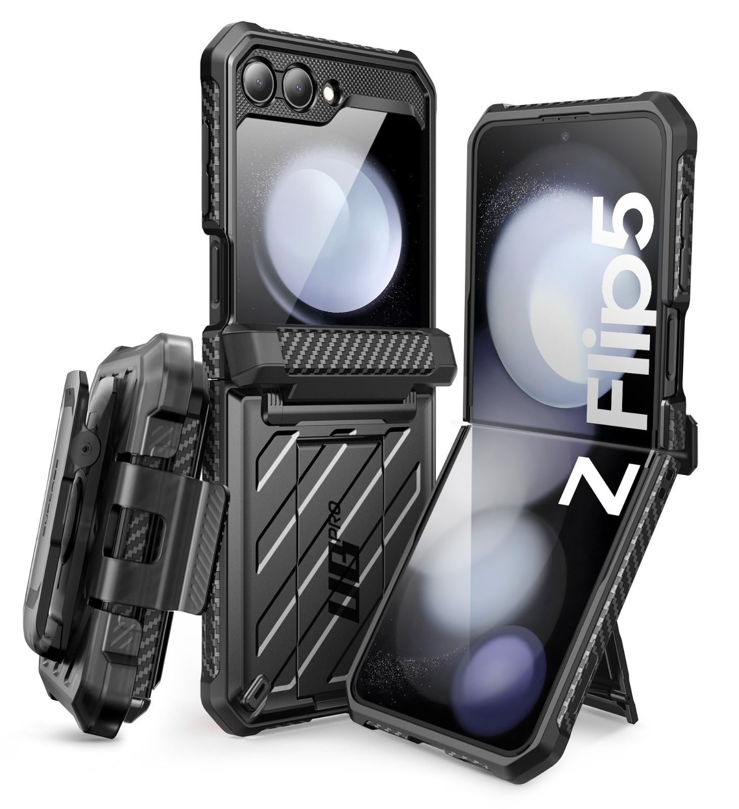 SUPCASE Galaxy Z Flip 5 5G (2023) ケース 保護カバー 米軍MIL規格取得 スタンド付き 耐衝撃 ベルトクリップ付き付属 分離式 着脱簡単 UBProシリーズ