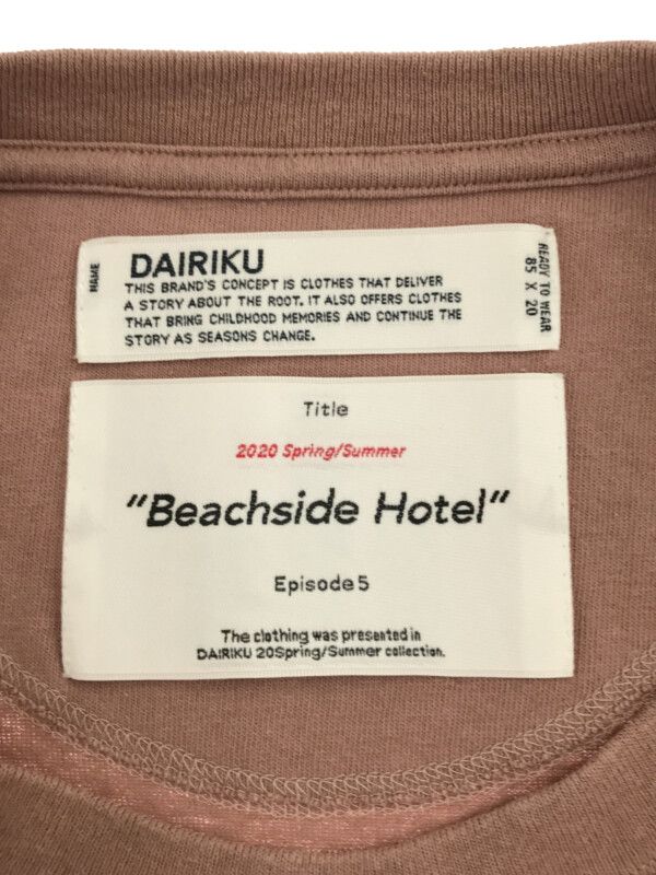 DAIRIKU ダイリク 20SS BEACH Half-Sleeve Tee Tシャツ ピンク系 F