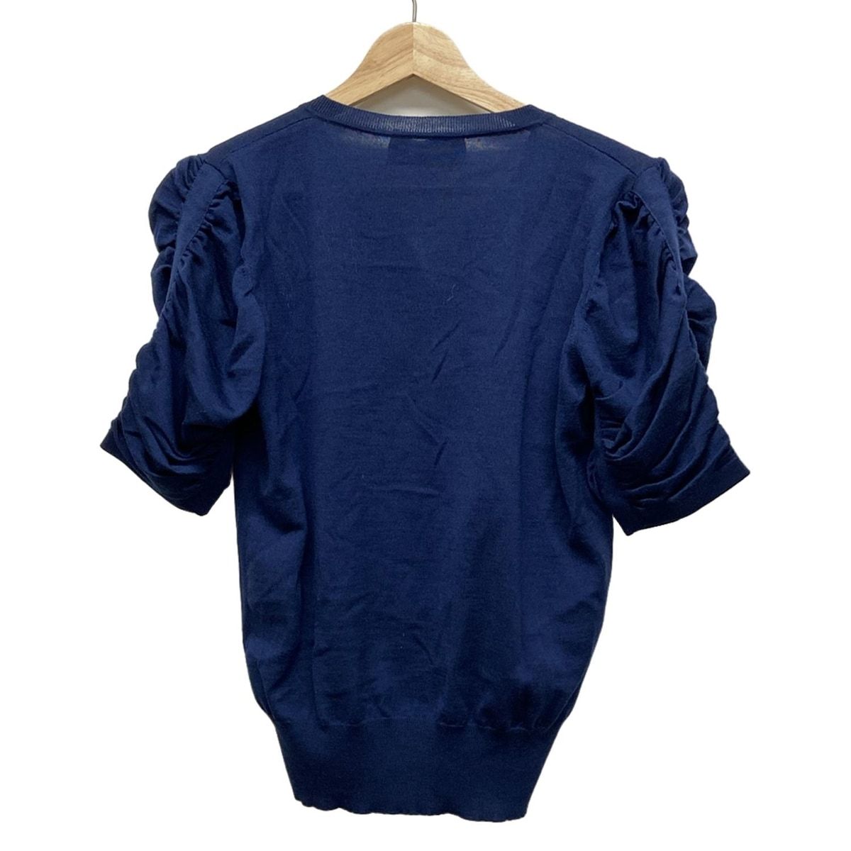 YvesSaintLaurent イヴサンローラン カーディガン サイズL レディース - ネイビー 半袖