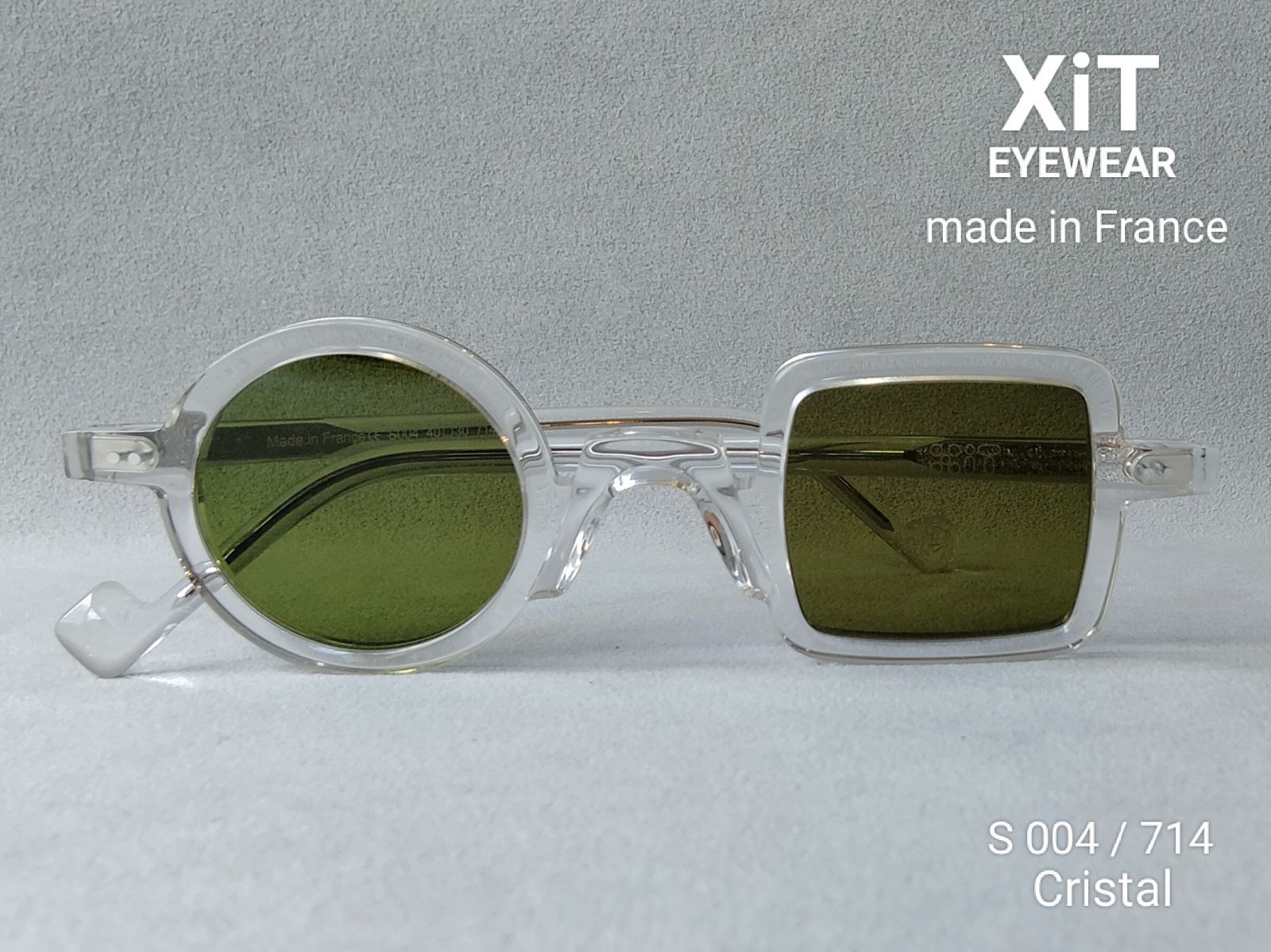 Limited Sunglasses】丸四角メガネ〇□ XiT eyewear（エックスアイティ）「 S 004 / 714」  CRISTALオールアセテート生地バージョン サングラス - メルカリ