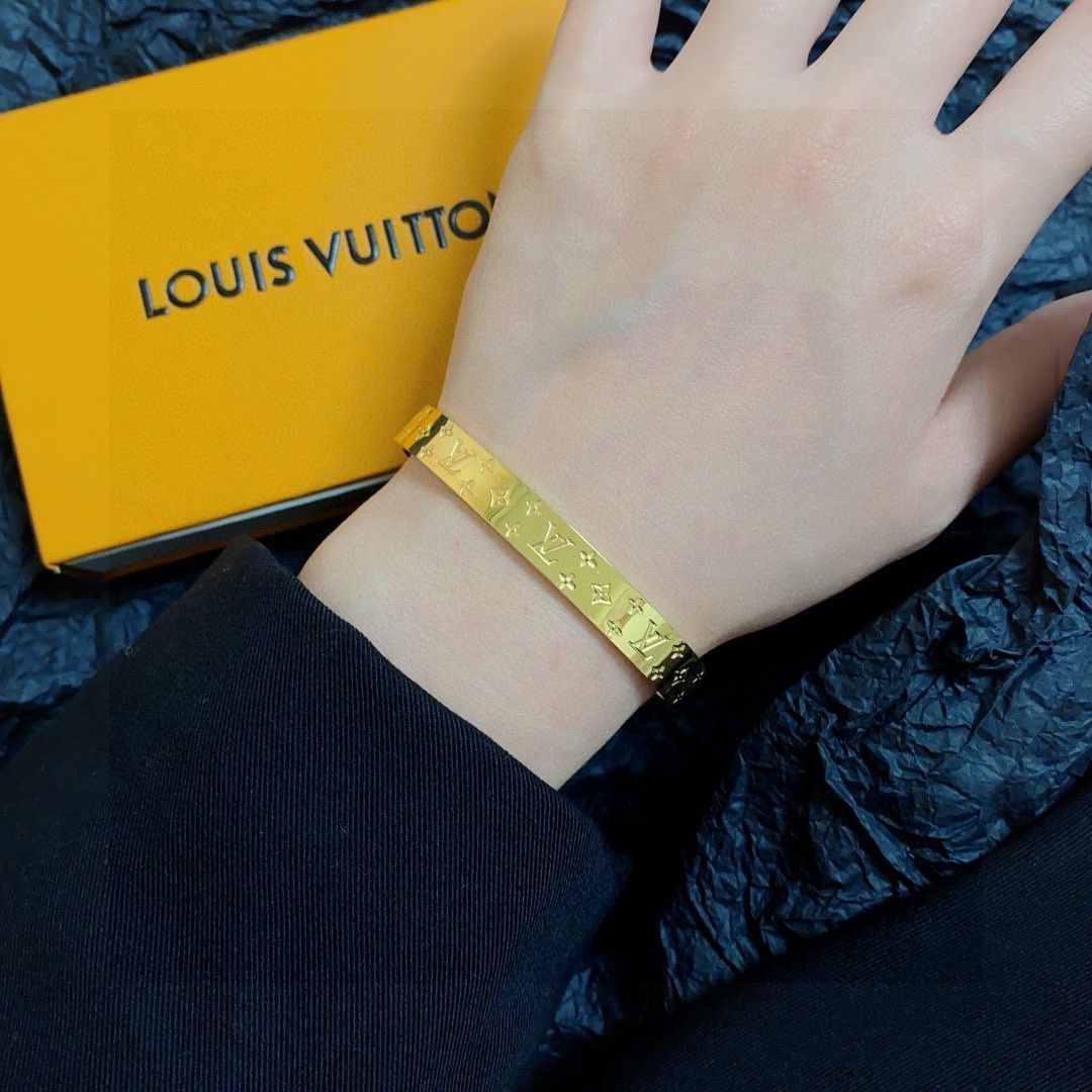 ルイヴィトン レザーブレスレット LV プリントレザーブレスレット??ルイ・ヴィトン-MM輸入 - メルカリ