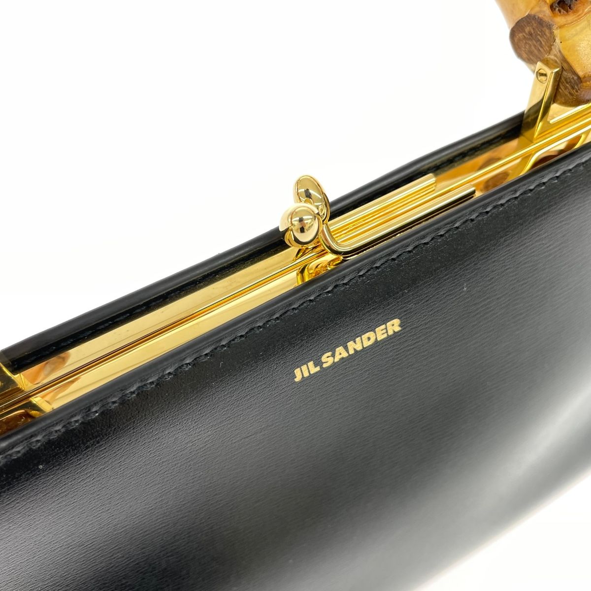 美品 JIL SANDER ジルサンダー GOJI BAMBOO ハンドバッグ ブラック  