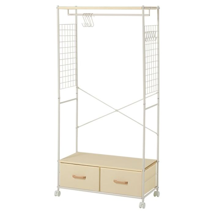 萩原 ハンガーラック KHR 3187 WH 配送不可