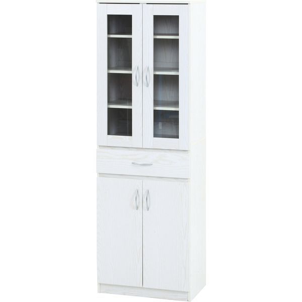 ハイキッチンキャビネット 約180×60cm オークホワイト 組立品