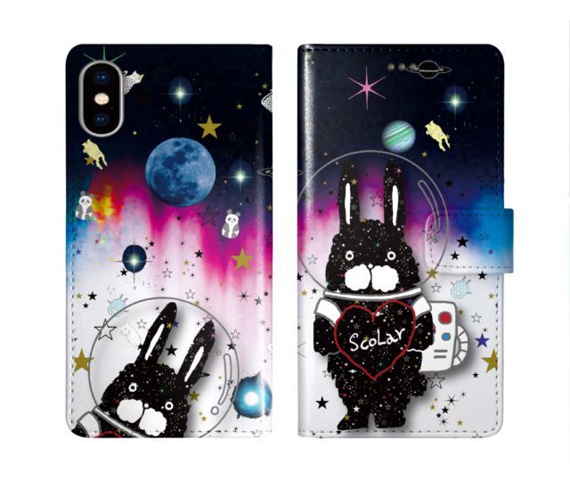 [AQUOS sense8 SH-54D/SHG11] iPhone15 ケース スカラー スマホケース 手帳型 iPhone16 ケース iPhone 16 15 14 13 SE 第3世代 第2世代 スマホカバー 全機種対応 手帳 ScoLar 宇宙飛行士
