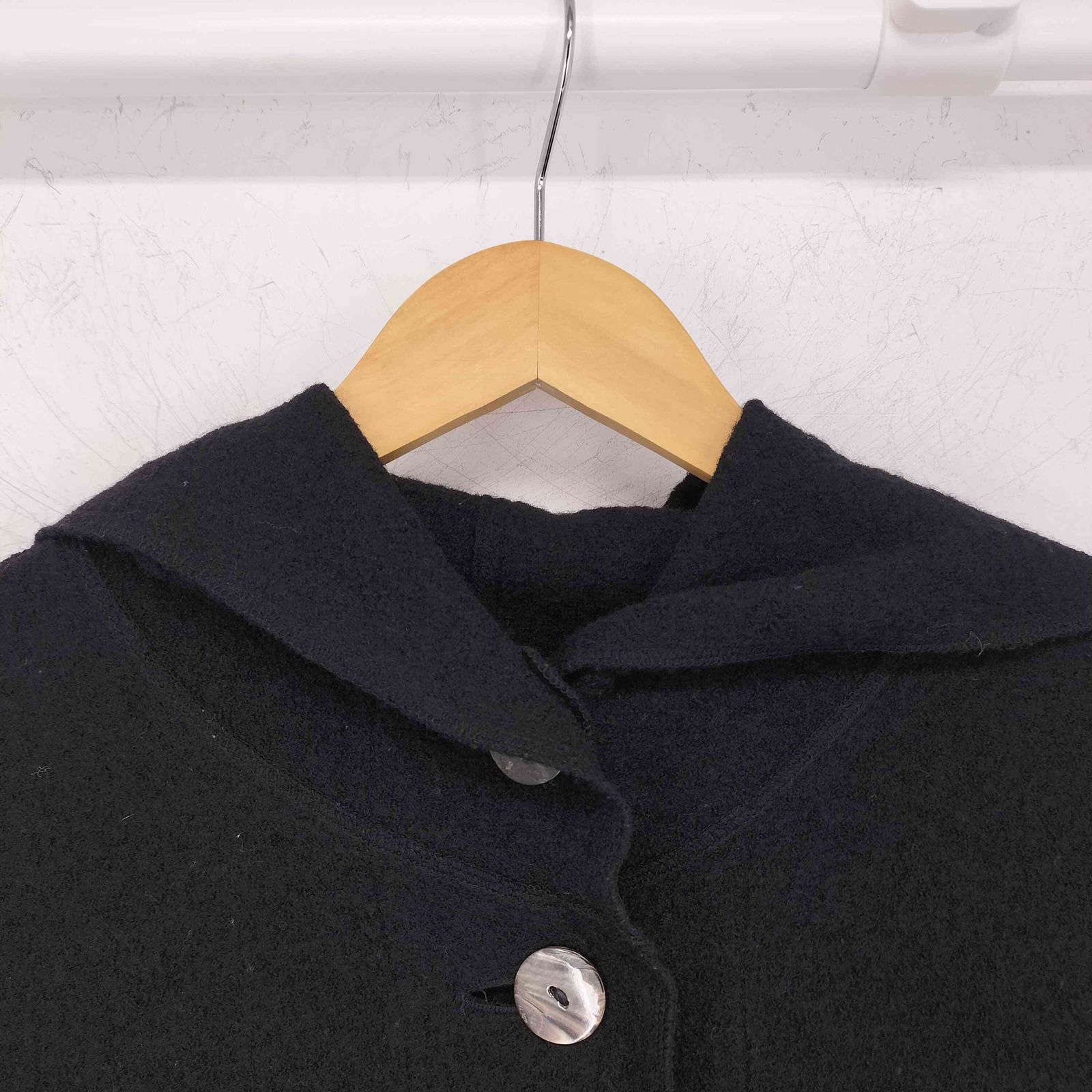 ウールフーデッドコート レディース