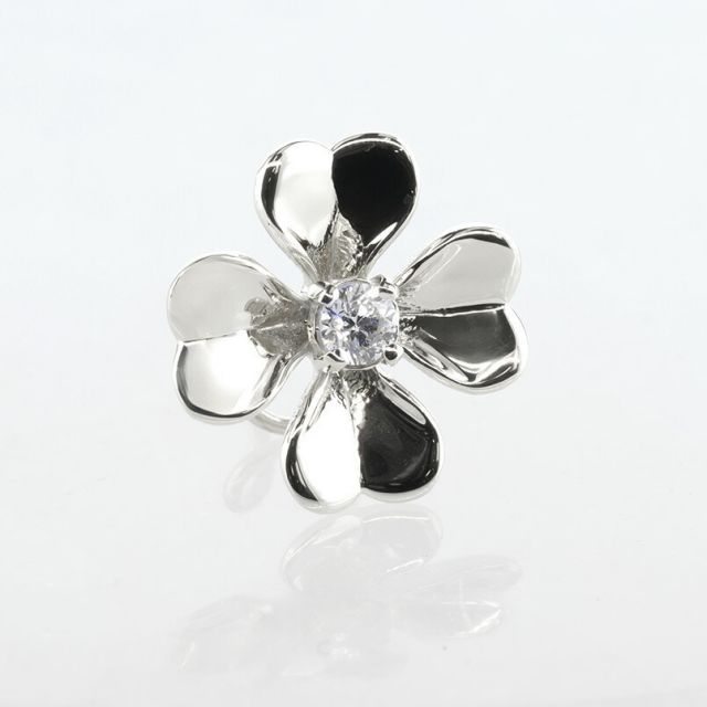 ボディピアス レディース プラチナ クローバー 花 ダイヤモンド ピアス 片耳 キャッチのいらないピアス つけっぱなし 金属アレルギー 安心 pt900 フラワー 四つ葉 キャッチナッシャー 簡単装着 ジュエリー 普段使いとして人気 エレジャス FORTGASGNV_COM_BR