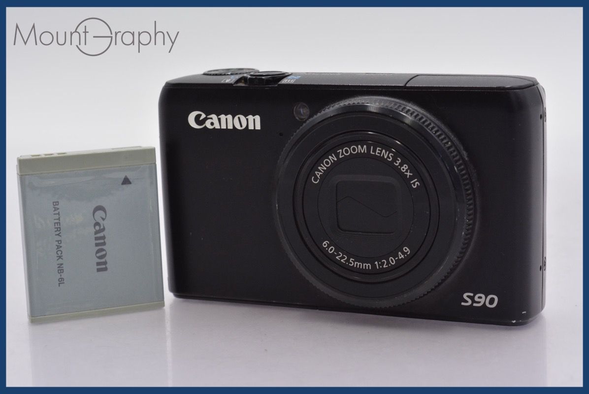 ☆極上美品☆ キヤノン Canon PowerShot S90 3.8x バッテリー付属 同梱