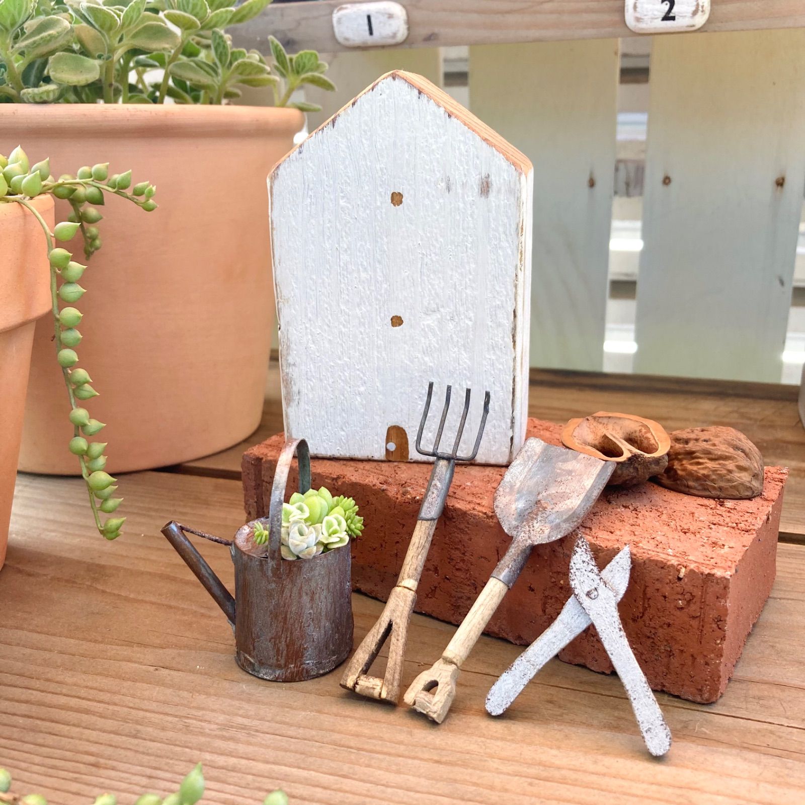 木製ガーデンピック 【GARDEN】 ガーデン雑貨 っぽくっ 寄せ植え