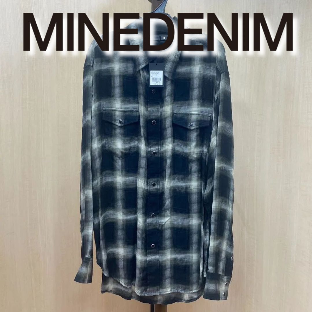 ☆新品未使用☆ 定価35200円【MINEDENIM】Distortion Ombre Check L.Western SH マインデニム 服 メンズ  長袖 おしゃれ 白 ホワイト white 黒 ブラック 木村拓哉 キムタク 芸能人 アイドル 野口強 - メルカリ