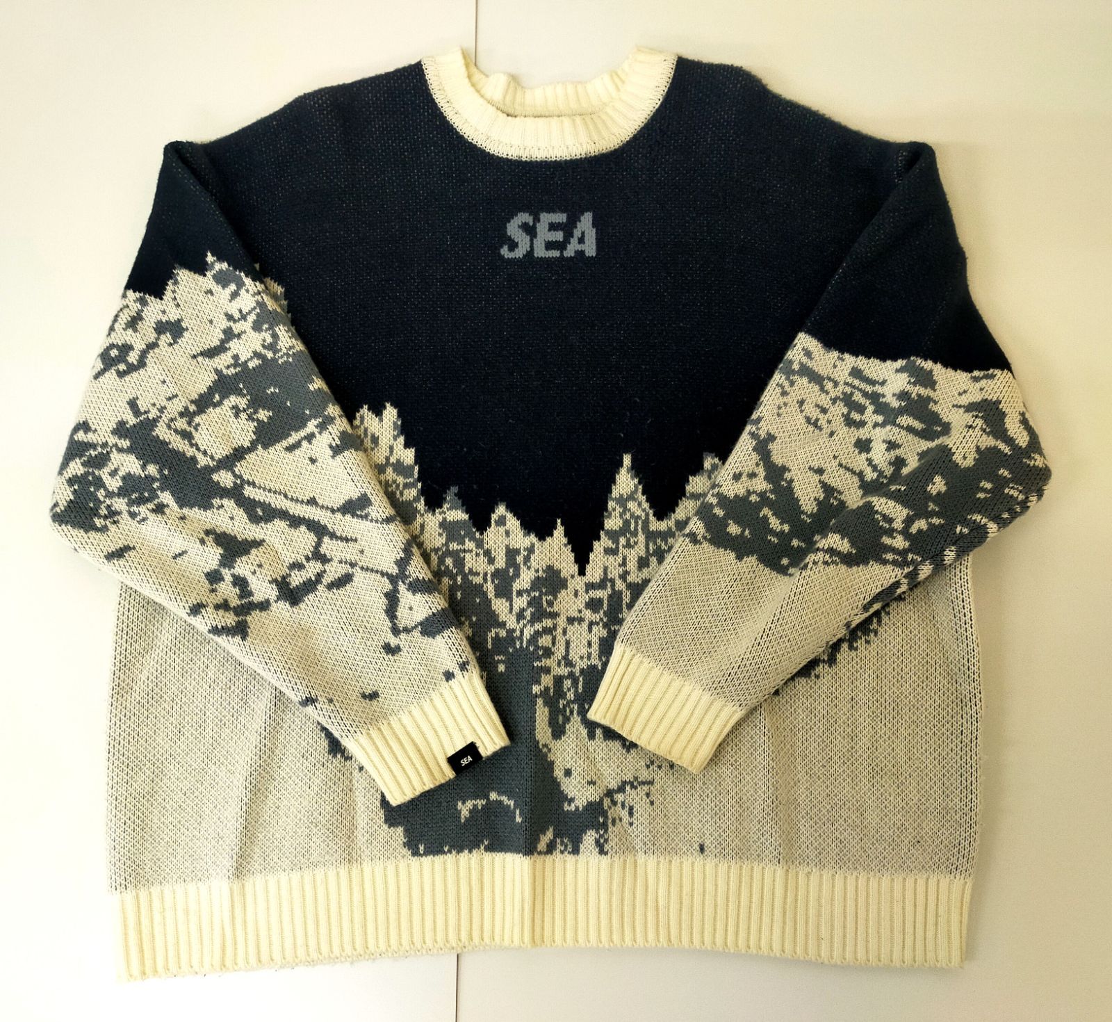 WIND AND SEA MT SNOW SWEATER BLUE XL