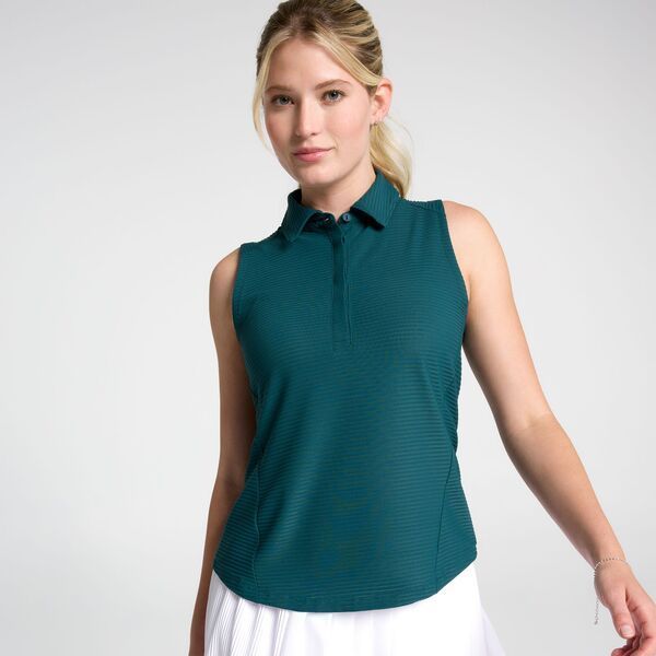 キャリー レディース ポロシャツ トップス CALIA Women s Renew Sleeveless Golf Polo Sea Green