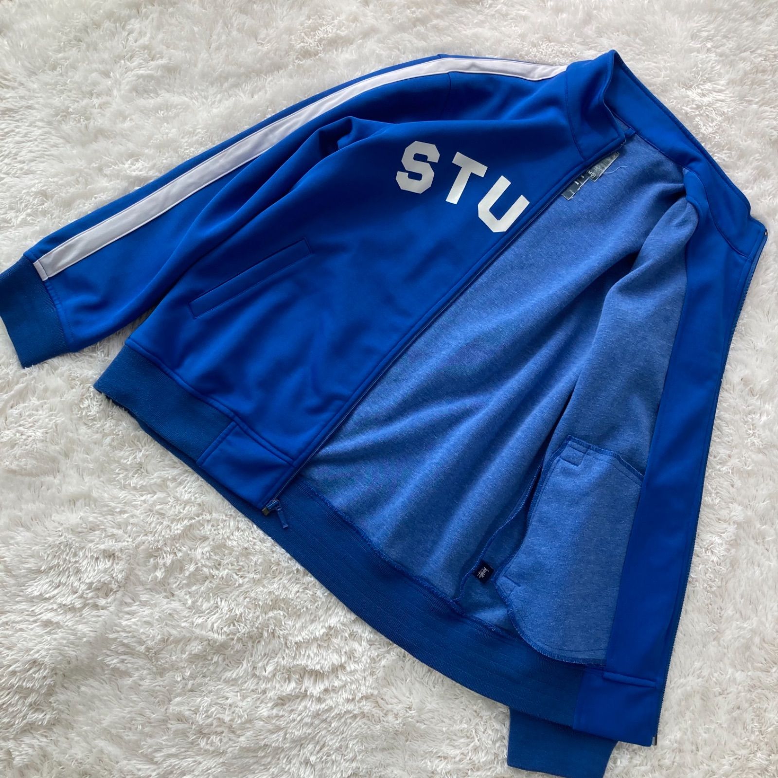 セール STUSSY ステューシー ジャージ ジャンパー ブルー 古着 - メルカリ