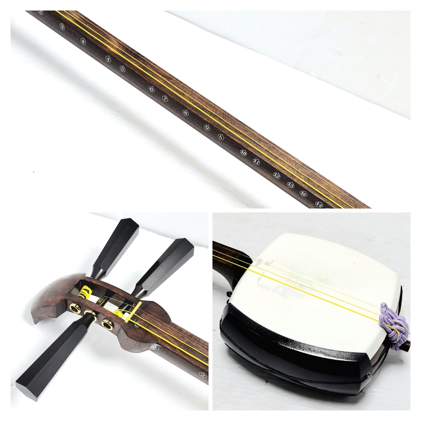 【中古】津軽三味線 ハードケース付き 三味線・お琴の老舗 菊岡 中むら】三味線用 ハイパイル ハードケース