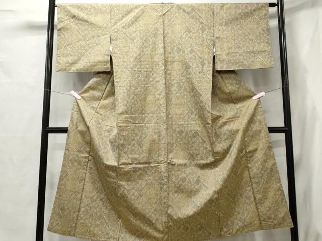 平和屋着物○本場大島紬 龍郷絣 花菱文 正絹 逸品 未使用 DAAV8660tw