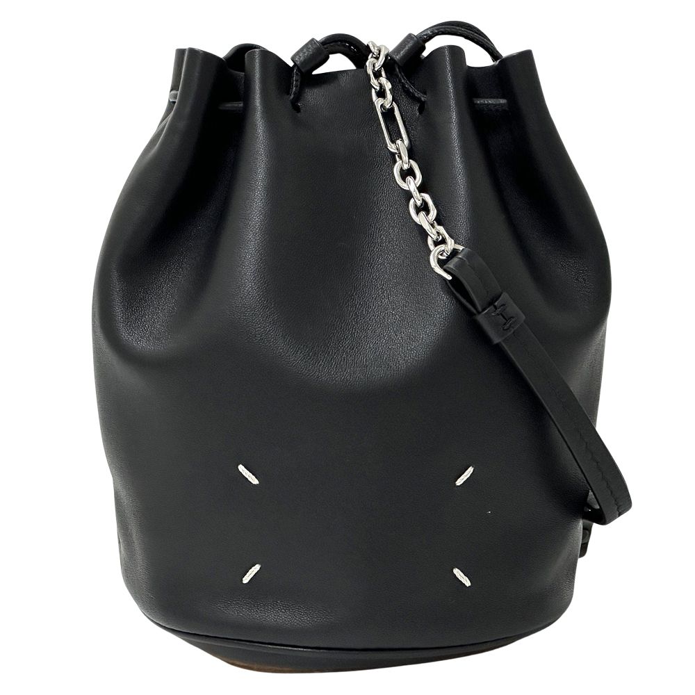 メゾン マルジェラ Maison Margiela バッグ レディース メンズ ブランド 4ステッチ ショルダーバッグ レザー チェーンショルダー ブラック 巾着 足袋 ソール ミニバッグ ミニ巾着 モード