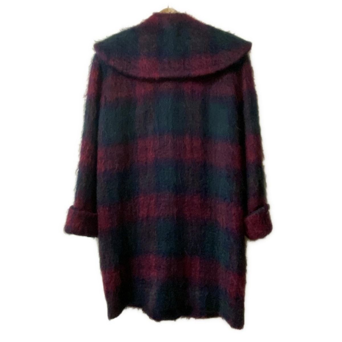 Leilian レリアン コート サイズ9 M レディース - ピンク×ダークネイビー×ダークグリーン 長袖 冬 秋