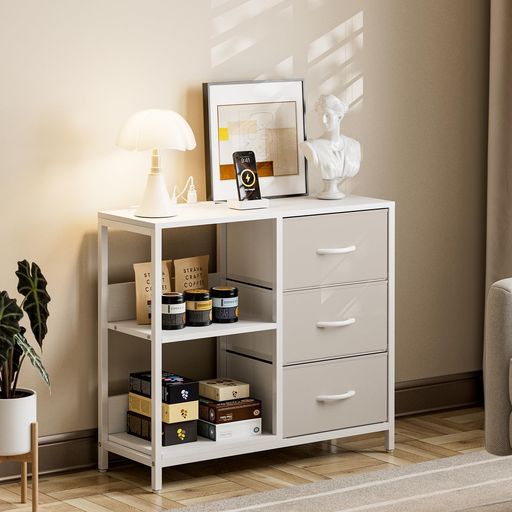 IKIFLY収納チェストタンス収納USBポート付き大容量引き出し箪笥布製