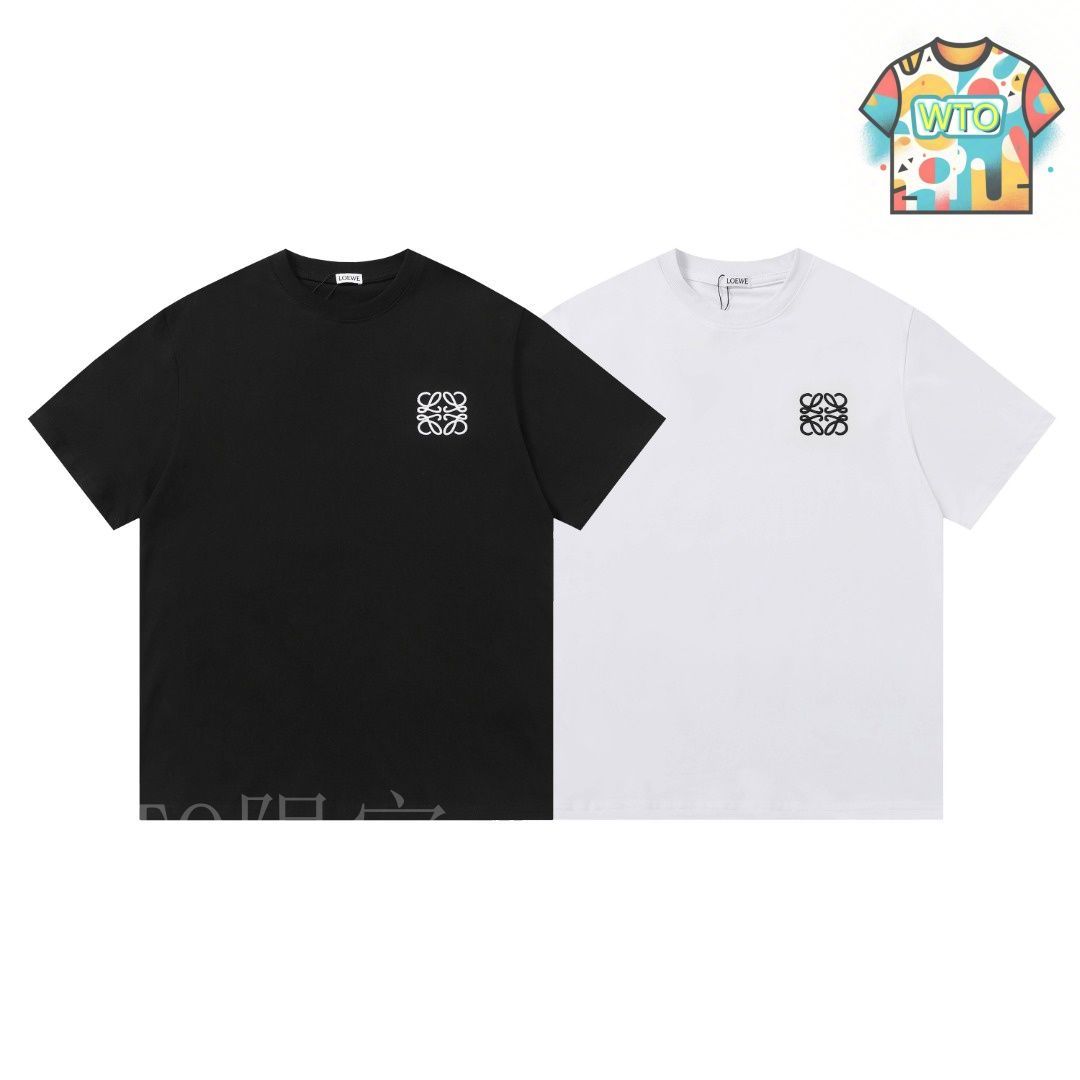 【LOEWE】オーバーサイズロゴ刺繍リブコットンTシャツ LOEWE】オーバーサイズ ロゴ刺繍 リブコットンTシャツ Tシャツ