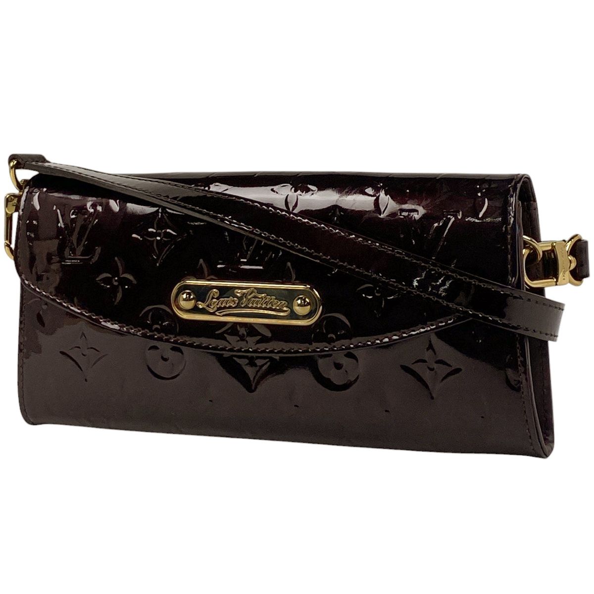 ルイ ヴィトン Louis Vuitton サンセット ブルーバード 2WAY クラッチバッグ エナメル ショルダーバッグ モノグラムヴェルニ アマラント ボルドー M93542 レディース