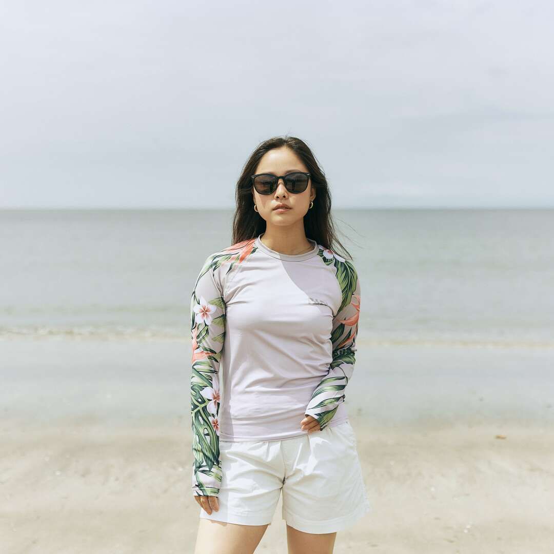 PADI ラッシュガード Tropical オーシャンバランス生地使用