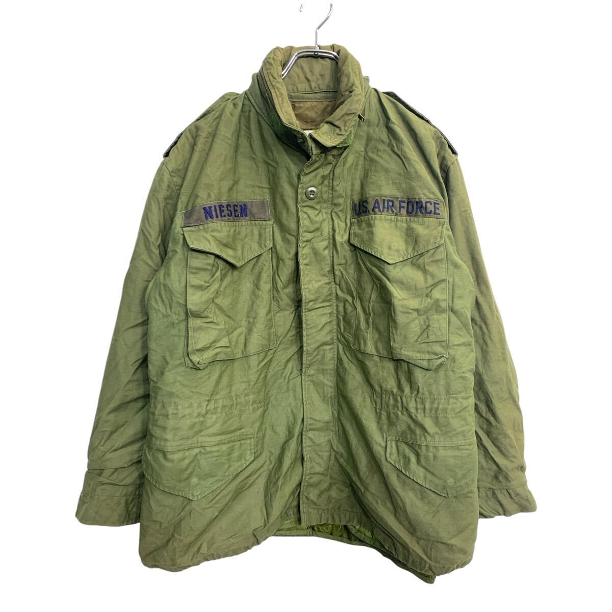 ミリタリージャケット Lサイズ ユーエスエアフォース ライナー付き オリーブグリーン 古着卸 アメリカ仕入 t2411-3774