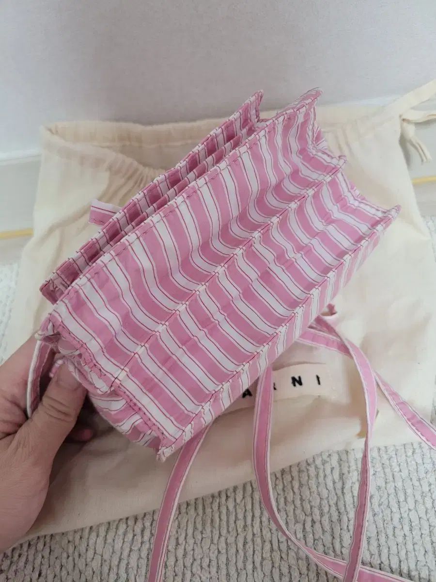 唯一 マルニ ストライプ 綿 コットン トランクバッグ DECORATOM_COM_BR