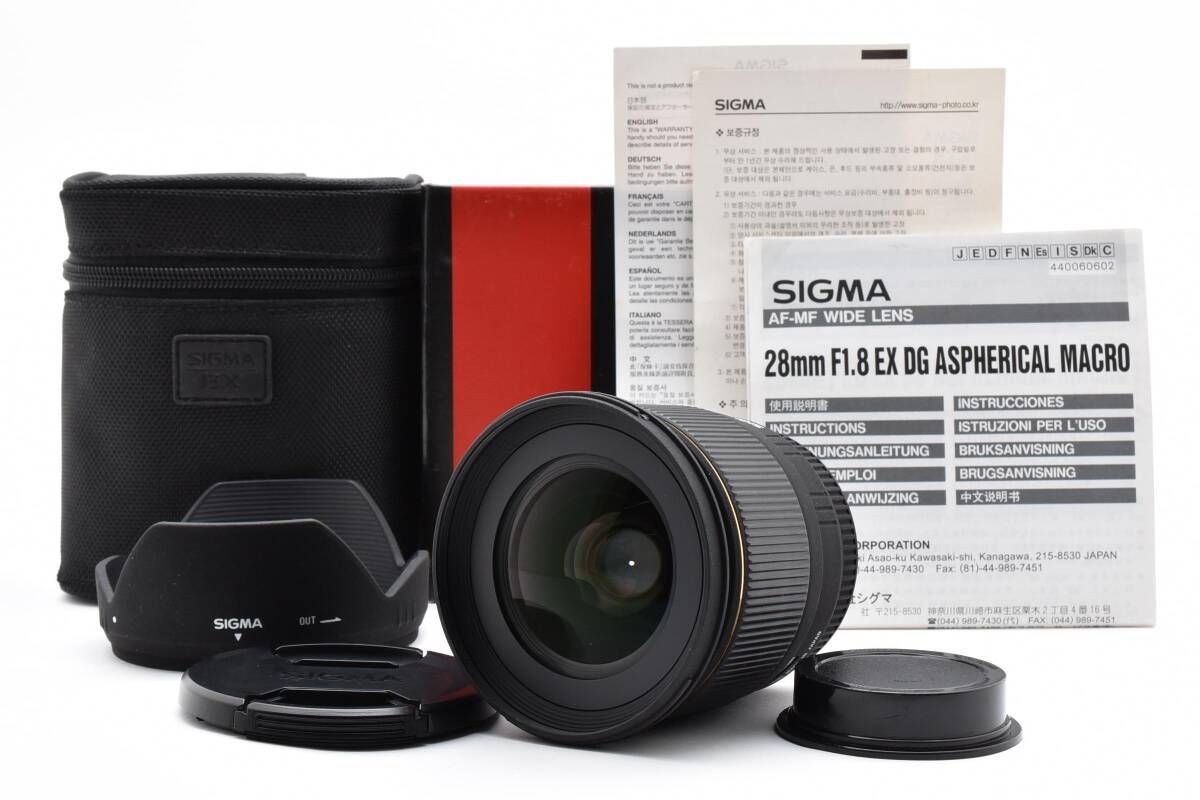 上品 シグマ SIGMA 28mm F1.8 EX DG MACRO ペンタックス用 元 き W1016＃3426