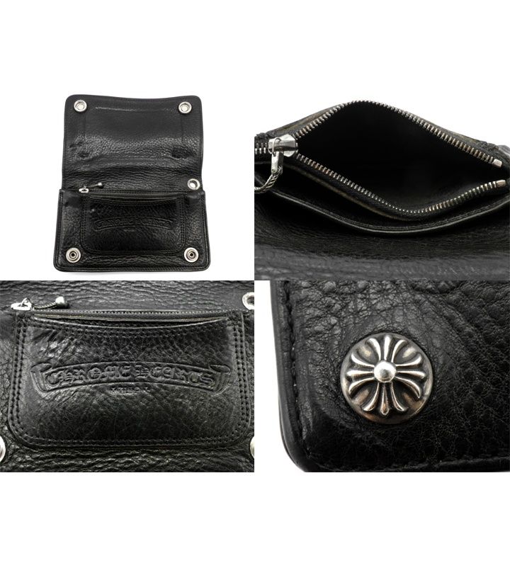 「最終値下げ‼️」CHROME HEARTS 1ZIP クロスボールボタン 二つ折 CHROME HEARTS/クロムハーツ 1ZIP/1ジップクロスボールボタン/1
