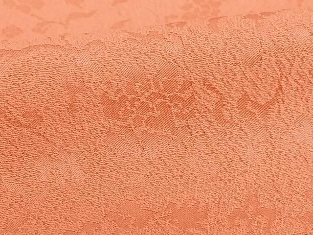 平和屋着物○上質な色無地 花唐草地紋 真赭色 正絹 逸品 AABB6428zg