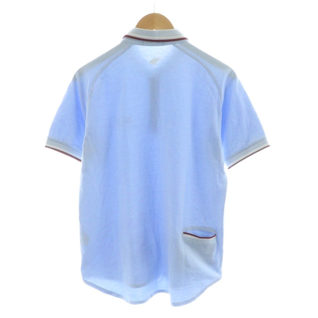 FRED PERRY ライトブルーポロシャツ フレッドペリー FRED PERRY ポロシャツ 半袖 刺繍 M ライト