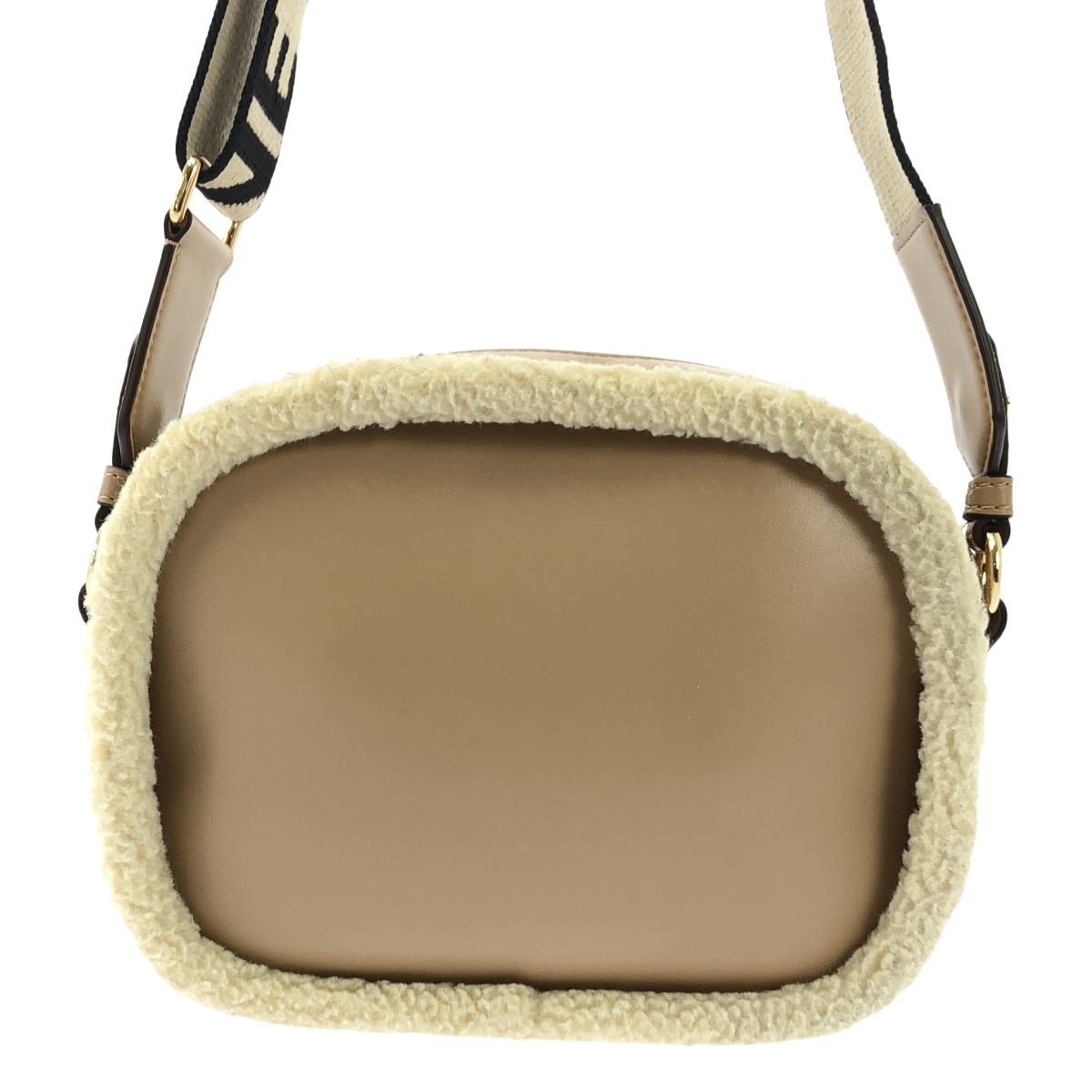 【美品】  STELLA McCARTNEY / ステラマッカートニー | Small Camera Bag Fff & Alter Mat / レザー ボア ロゴ ショルダーバッグ | ベージュ | レディース 美品】 STELLA McCARTNEY / ステラマッカートニー | Small Camera Bag