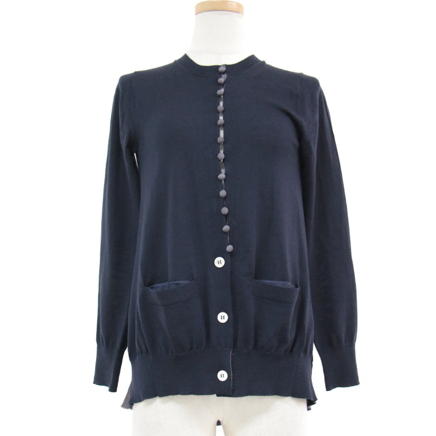 sacai luck サカイラック カーディガン ニット トップス ネイビー 紺 sacai luck サカイラック カーディガン ニット トップス