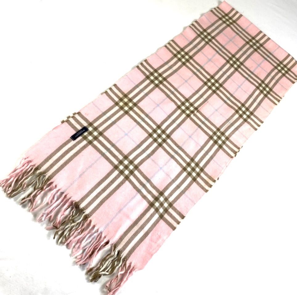 BURBERRY チェック×ピンクのマフラーストール 【公式通販】