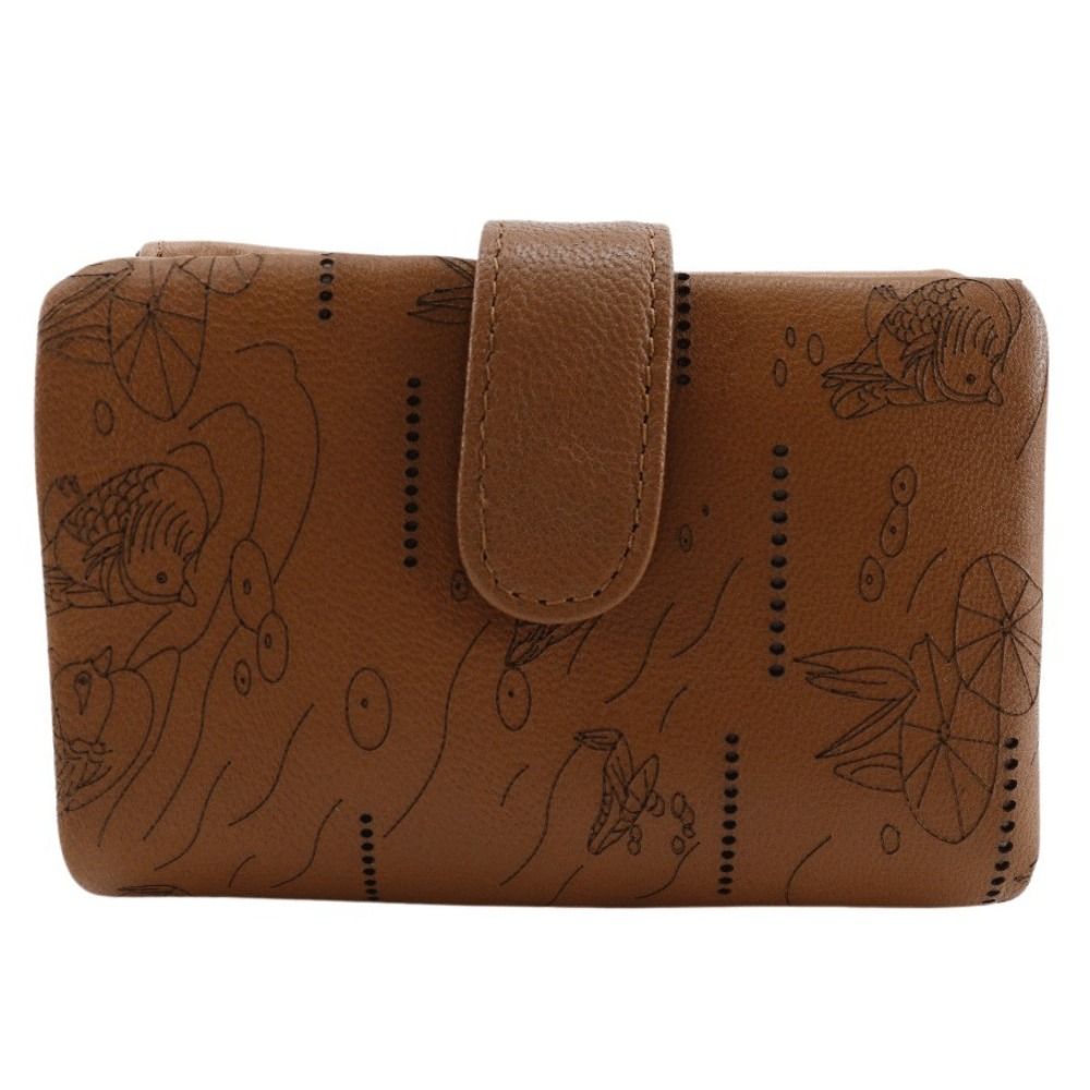 【Endymion Spring】エンディミオン・スプリング 本革財布 カモ 水草 川 レザー 茶色 ユニセックス 二つ折り財布